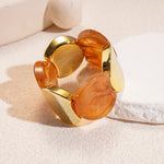 Load image into Gallery viewer, Acrylic Round Segment Elastic Bangle Statement Women N6H081