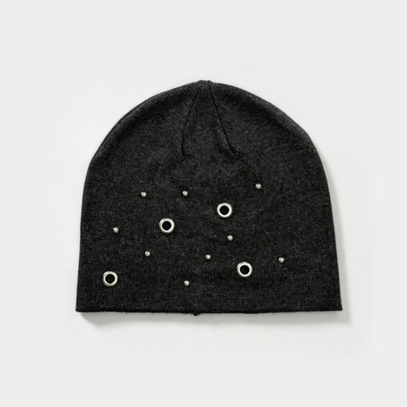 Unisex Acrylic Knit Cutout Beanie N6J127