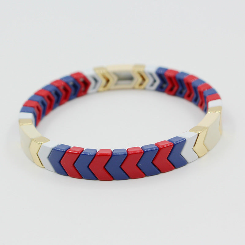 Enamel Arrowhead Bracelet   Alloy Elastic Cord S5P208