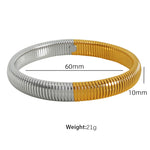 Load image into Gallery viewer, Vintage Titanium Steel Wide Cuff Elastic Snake Chain S5P254