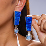 Load image into Gallery viewer, Oversized Resin Ombré Geometric Steel Stud Earrings N6H097