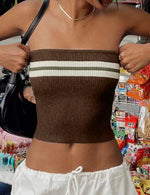 Load image into Gallery viewer, Contrast Stripe Bandeau Knit Bodycon Top N5Z146
