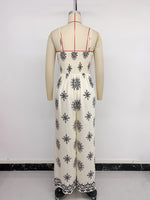 Load image into Gallery viewer, Vacation Halter Ethnic Print Wide Leg Jumpsuit Women N6C253
