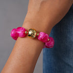Load image into Gallery viewer, Oversized Acrylic Ombre Geometric Bracelet Vintage N6H061