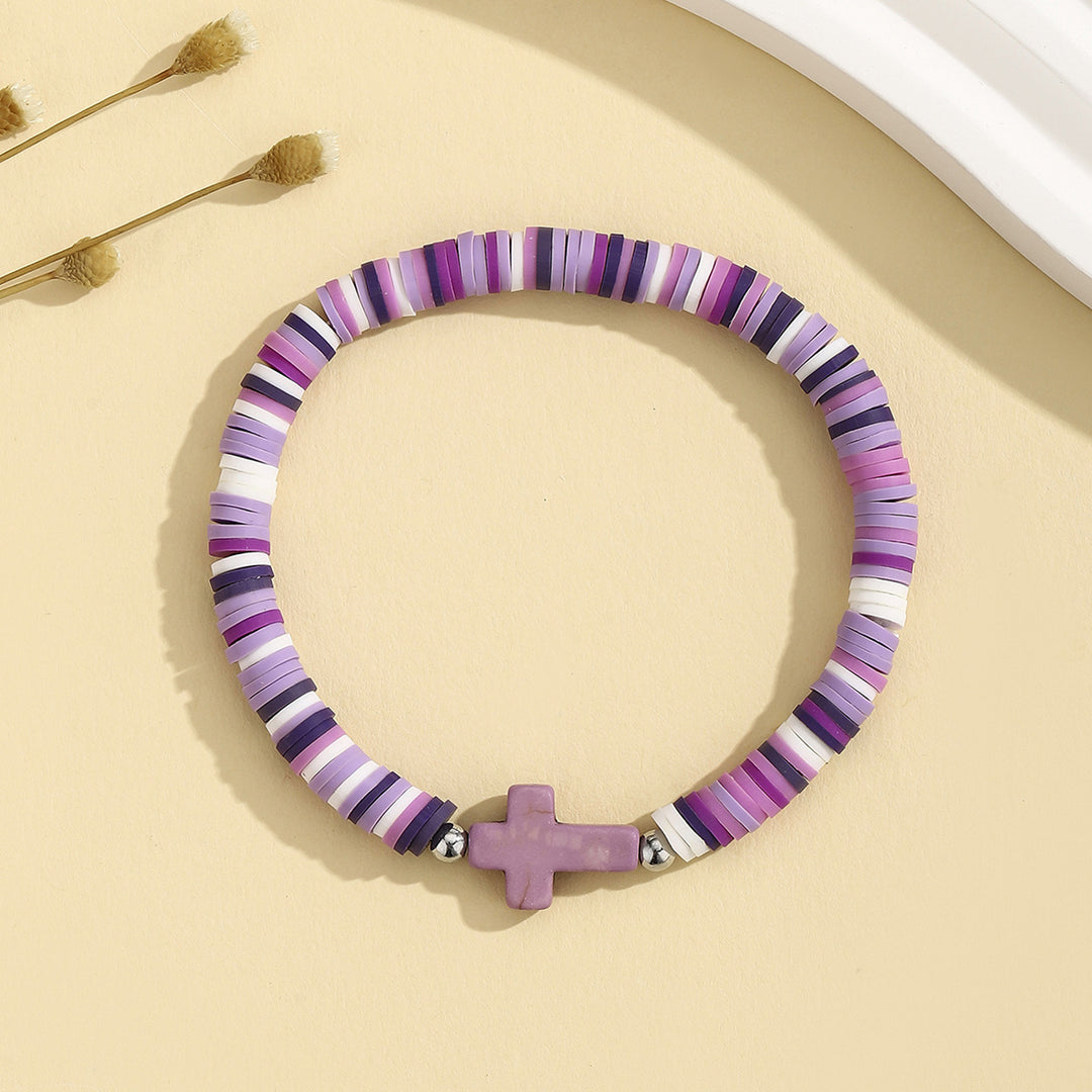 Turquoise Cross Stretch Bracelet S5P612