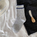 Load image into Gallery viewer, Button Polka Dot Bow Socks Women Style M5A009