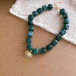 Load image into Gallery viewer, Womens Vintage Marbled Heart Resin Beaded Necklace N6K178