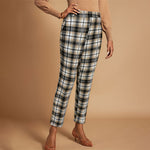Load image into Gallery viewer, Classic Plaid Elastic Waist Office Trousers Women N5A097
