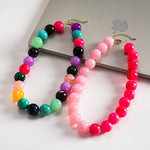 Load image into Gallery viewer, Acrylic Ombré Beaded Choker Statement Necklace N6H067