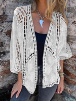 Load image into Gallery viewer, Batwing Lace Embroidered Cardigan Cover-Up N6G271