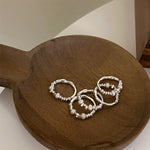 Load image into Gallery viewer, Irregular Faux Pearl Ring Gold Plated Copper Band N6H191