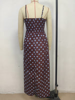 Load image into Gallery viewer, Polka Dot Pleated Midi Dress Sweet Spaghetti Strap N6F030