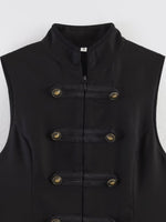 Load image into Gallery viewer, Sleeveless Stand Collar Knot Front Vest Women N6F006