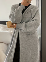 Load image into Gallery viewer, Solid Long Cardigan Elegant Casual Knit Outerwear N6H264