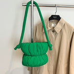 Load image into Gallery viewer, Women's Ruched Padded Nylon Bucket Bag N6J215