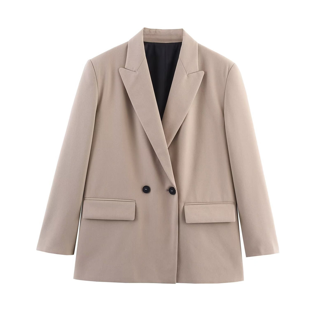 Double Breasted Blazer Women Multiple Colors N5A414