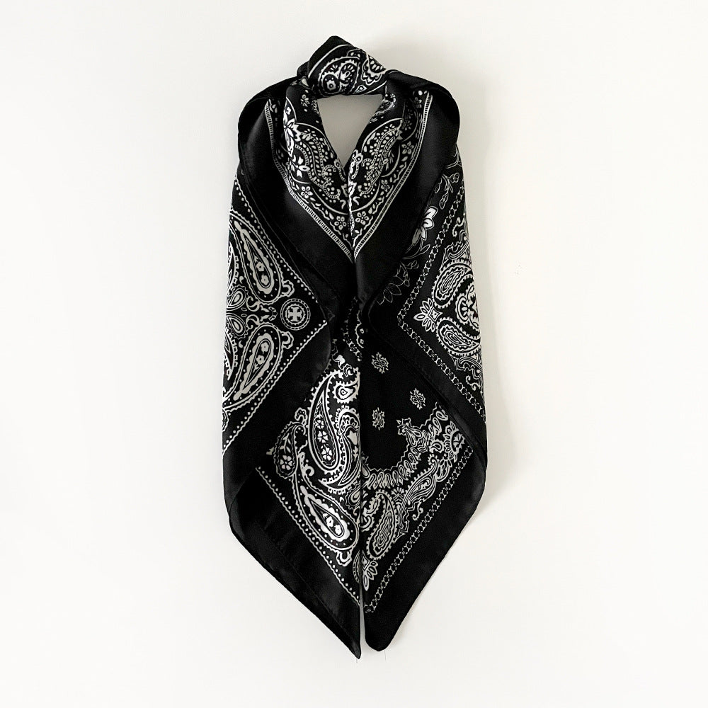 Paisley Satin Scarf 70cm Head Wrap Square N6G224