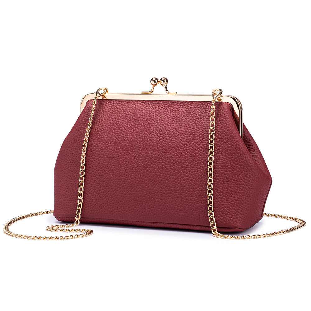 Women's Top-Grain Leather Chain Bag N6J222