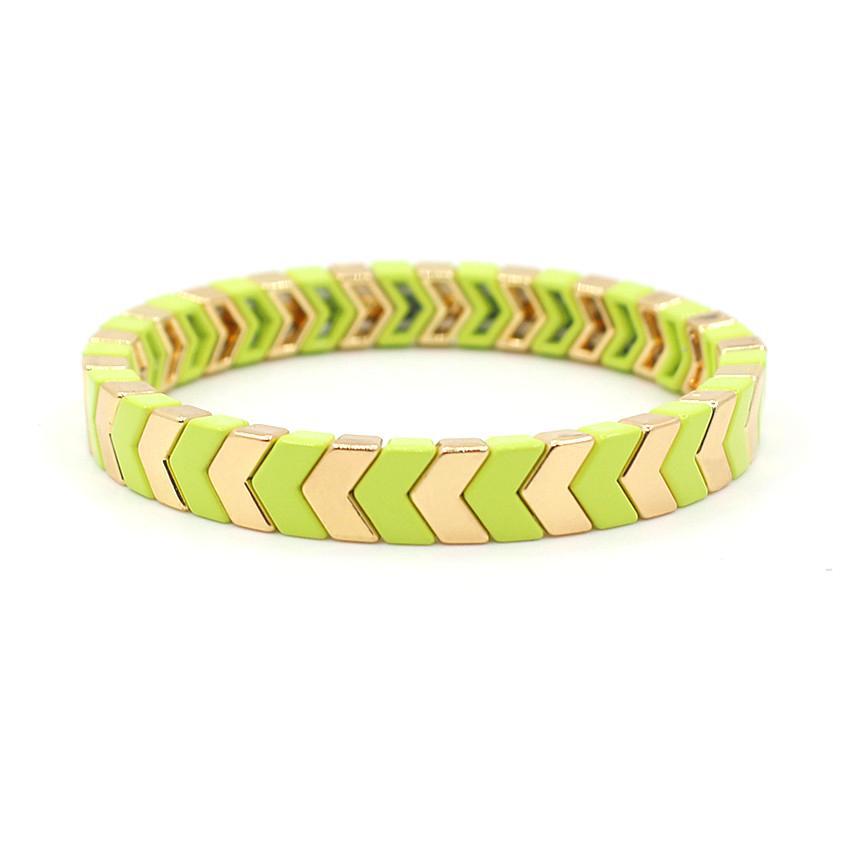Arrow Beads Bracelet Tribal Enamel Elastic Adjustable S5P049