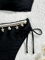 Load image into Gallery viewer, Shell Shape Push-Up Bandeau Bikini Set Women N6C297