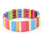 Load image into Gallery viewer, Cuboid Cuff Enamel Steel Chromatic Stackable Layers S5P078
