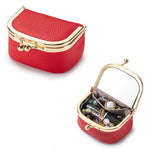 Load image into Gallery viewer, Women's Leather Mini Mirror Jewelry Case N6J230