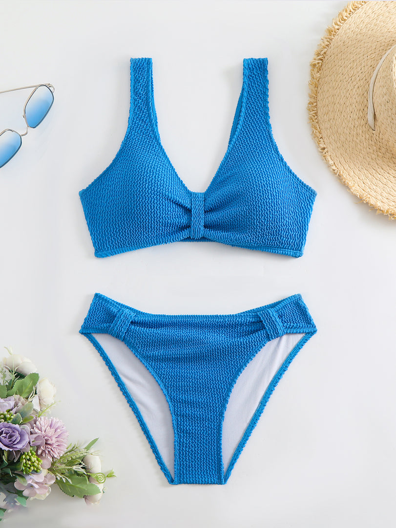 Solid Color Bikini Swimsuit Set Women N6C286