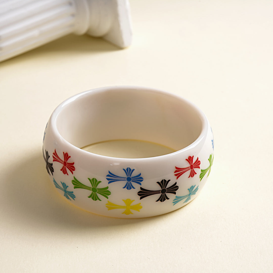 Womens Cross Print Acrylic Bracelet N6K140