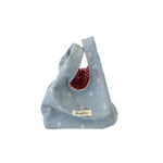 Load image into Gallery viewer, Denim Wristlet Bag Red Plaid Color Block Shoulder S5P863
