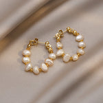 Load image into Gallery viewer, Freshwater Pearl Stud Earrings Copper Post N6H164