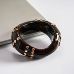 Load image into Gallery viewer, Vintage Resin Ombré Stud Circle Geometric Bangle N6H074
