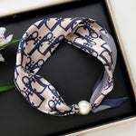 Load image into Gallery viewer, Women's Polyester Faux Silk Polka Dot Neck Scarf N6J149