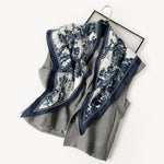 Load image into Gallery viewer, Simulated Silk Herringbone Triangle Scarf Women N6G232