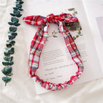 Load image into Gallery viewer, Womens Christmas Plaid Bow Headband N6K123