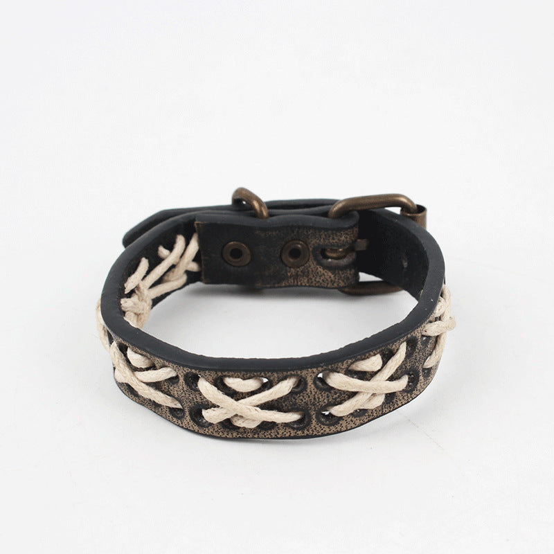 Minimalist Iron Clasp Braided Bracelet S5P607