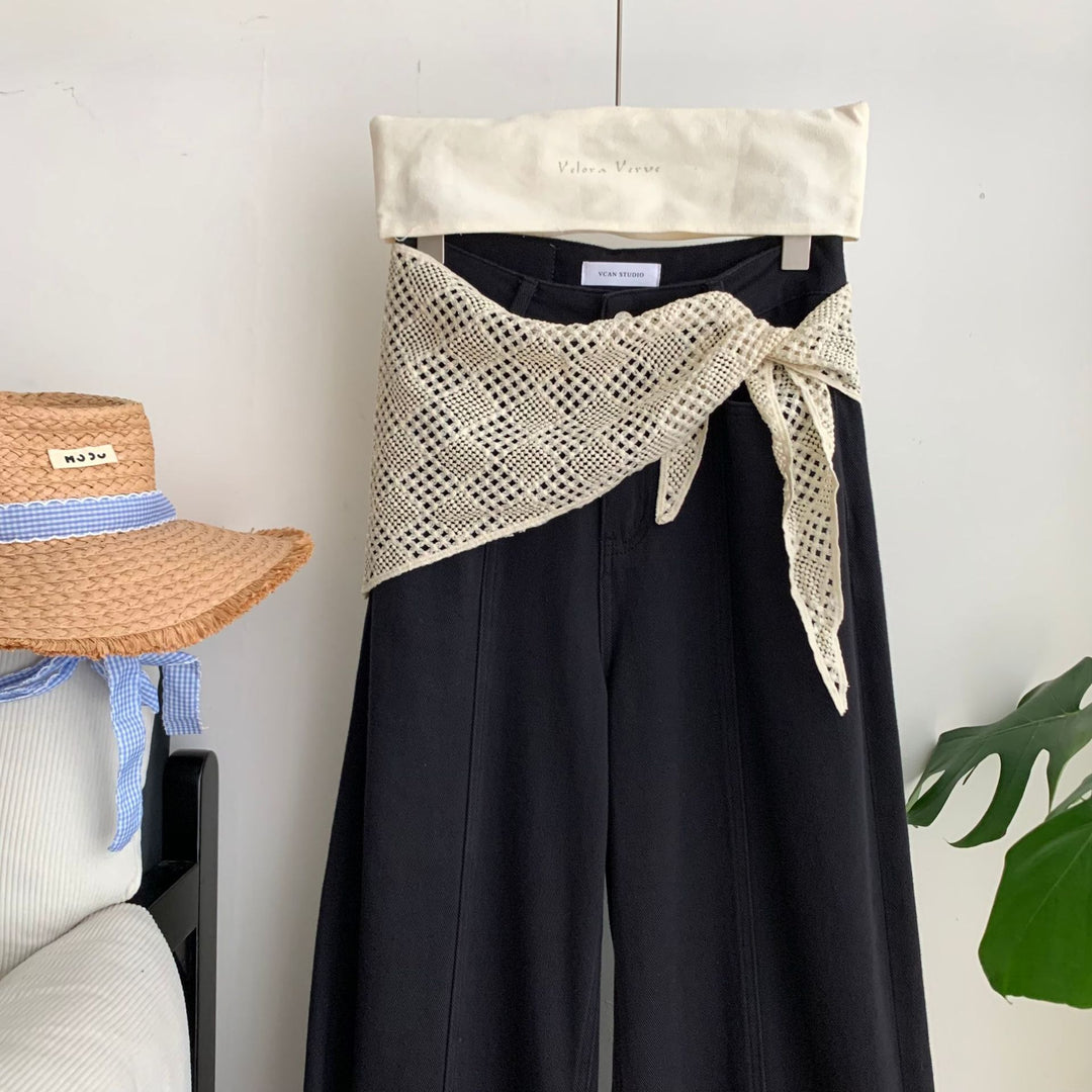Lace Triangle Layering Skirt Women Adjustable S5P894