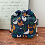Load image into Gallery viewer, Handmade Cotton Linen Drawstring Cosmetic Pouch N6F174