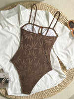 Load image into Gallery viewer, Solid Color Jacquard One-Piece Swimsuit Women N6C298