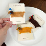 Load image into Gallery viewer, Girls Cute Cartoon Animal Knit Hair Clip N6K307
