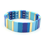 Load image into Gallery viewer, Rainbow Enamel Bangle Alloy Coastal Symbolic S5P153