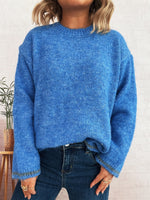 Load image into Gallery viewer, ContrastTrim Round Sweater Mid Heavy Options N5A210
