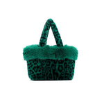 Load image into Gallery viewer, Women's Plush Leopard Print Bucket Handbag N6J174