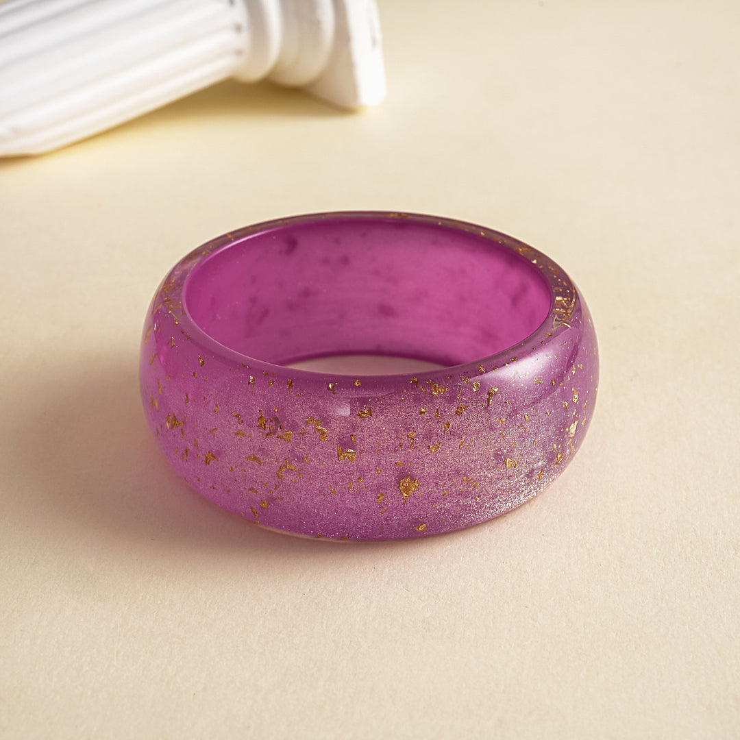 Womens Iridescent Marbled Round Resin Bracelet N6K151