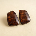 Load image into Gallery viewer, Womens Vintage Marbled Square Resin Stud Earrings N6K153