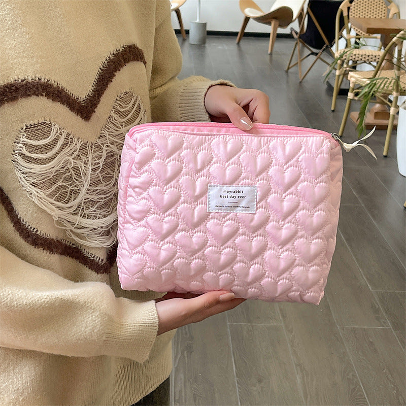 Heart Shaped Organizer Pouch Polyester Multi Color S5P322