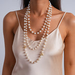 Load image into Gallery viewer, Vintage Multi-Layer Pearl Saturn Necklace Women N6H145