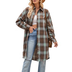 Load image into Gallery viewer, Checked Overshirt Open Front Lightweight N5Z339
