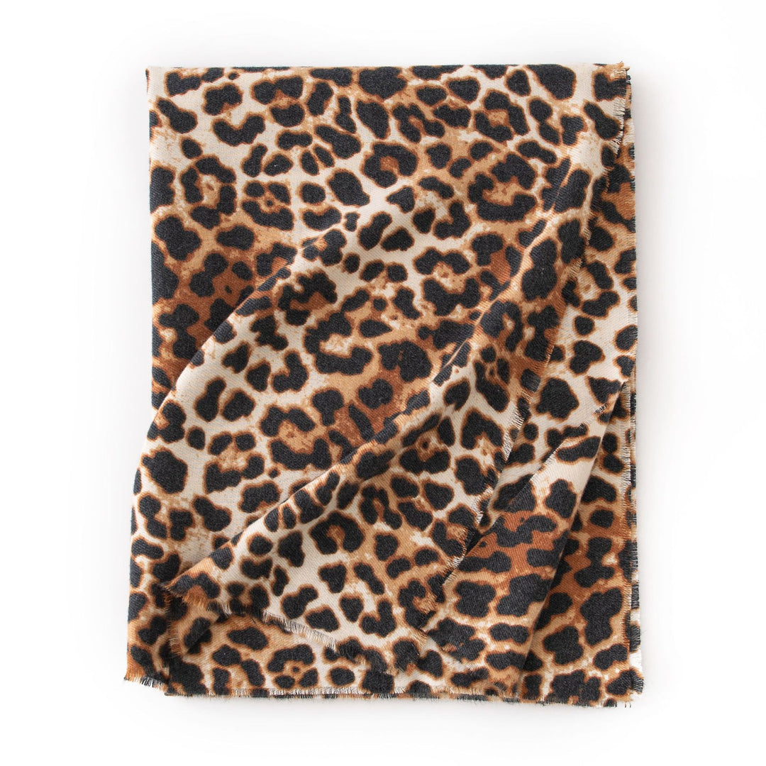 Animal Print Faux Cashmere Wrap  M5A187