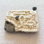Load image into Gallery viewer, Nepal Wool Felt Curly Sheep Coin Purse Card Holder N6G026