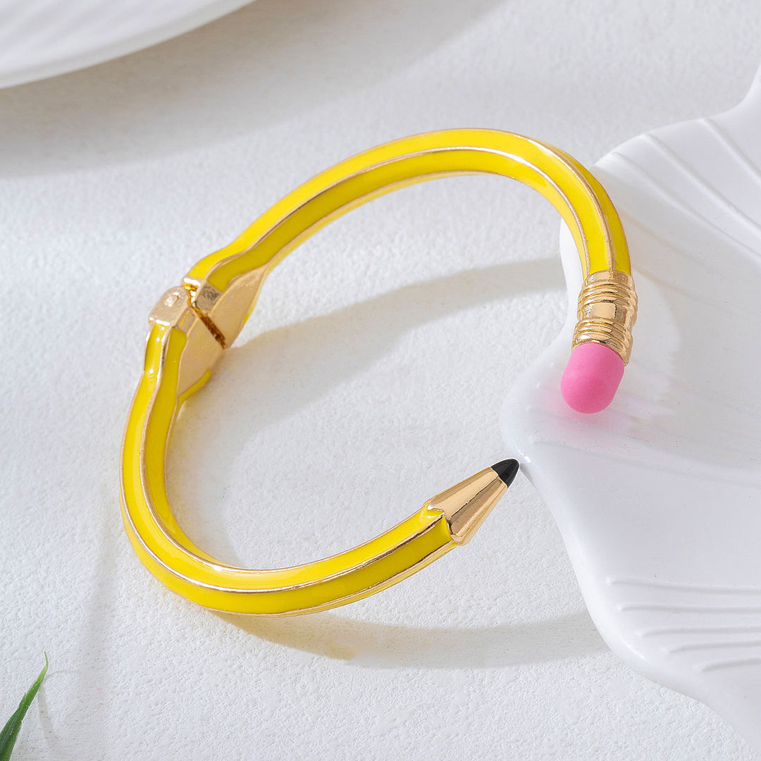 Colorful Pencil Shape Bangle Spring Open Cuff N6F265